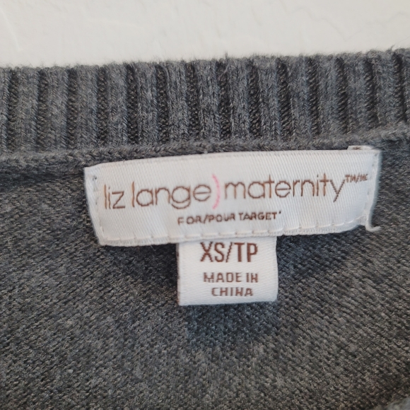 💕 Liz Lange for Target Gray Maternity Sweater Sze XS - Picture 5 of 16